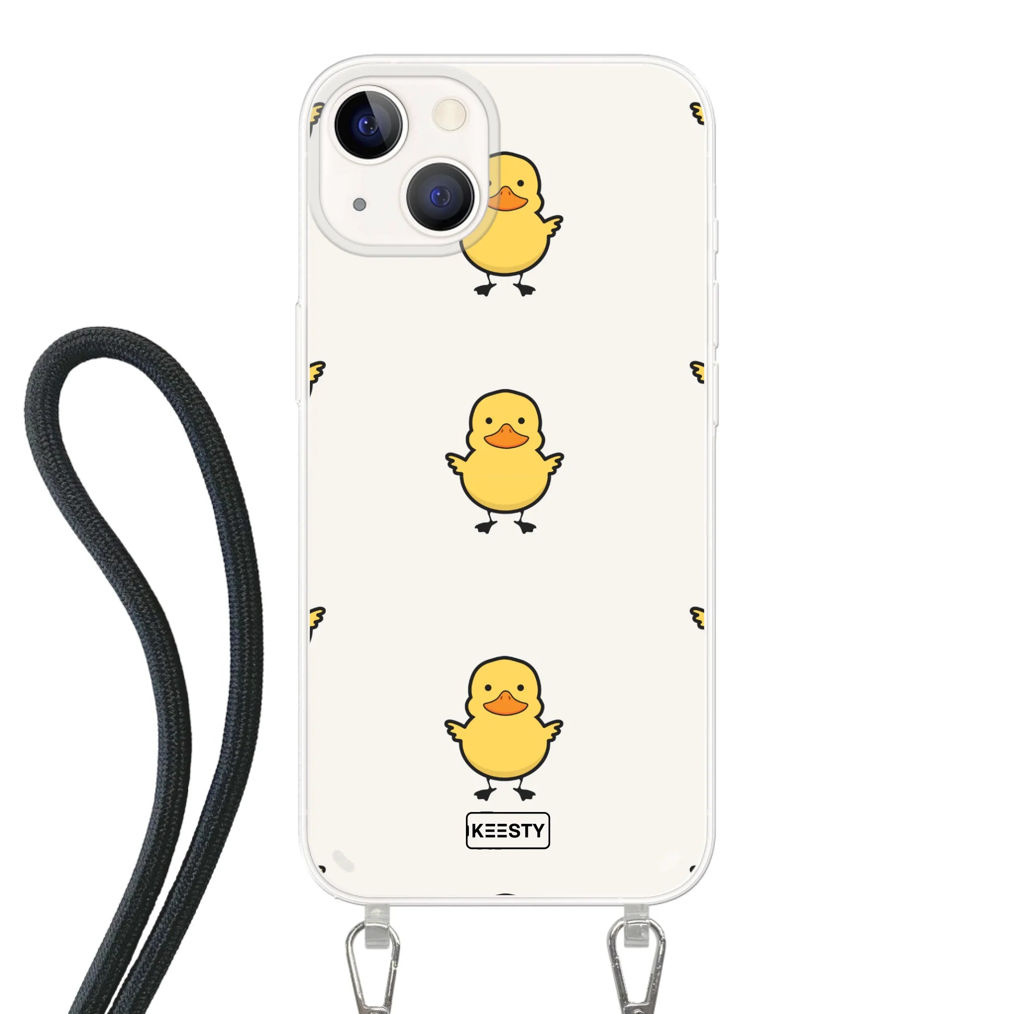 Telefoonhoesje Met Foto - Eend met achtergrond - Hoesje met koord