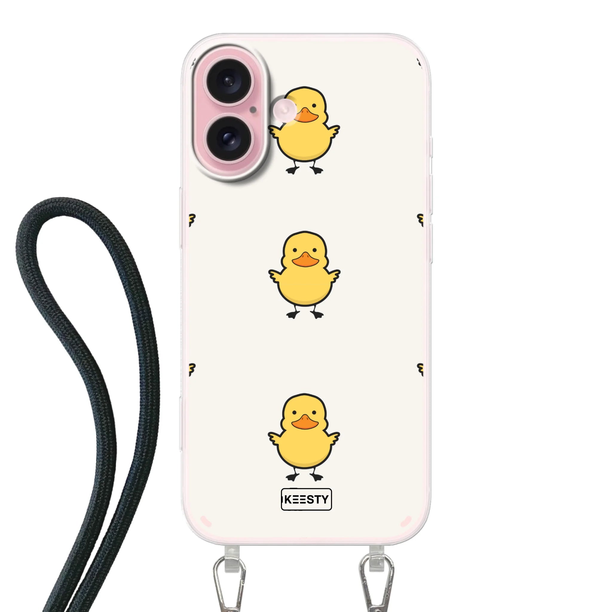 Telefoonhoesje Met Foto - Eend met achtergrond - Hoesje met koord