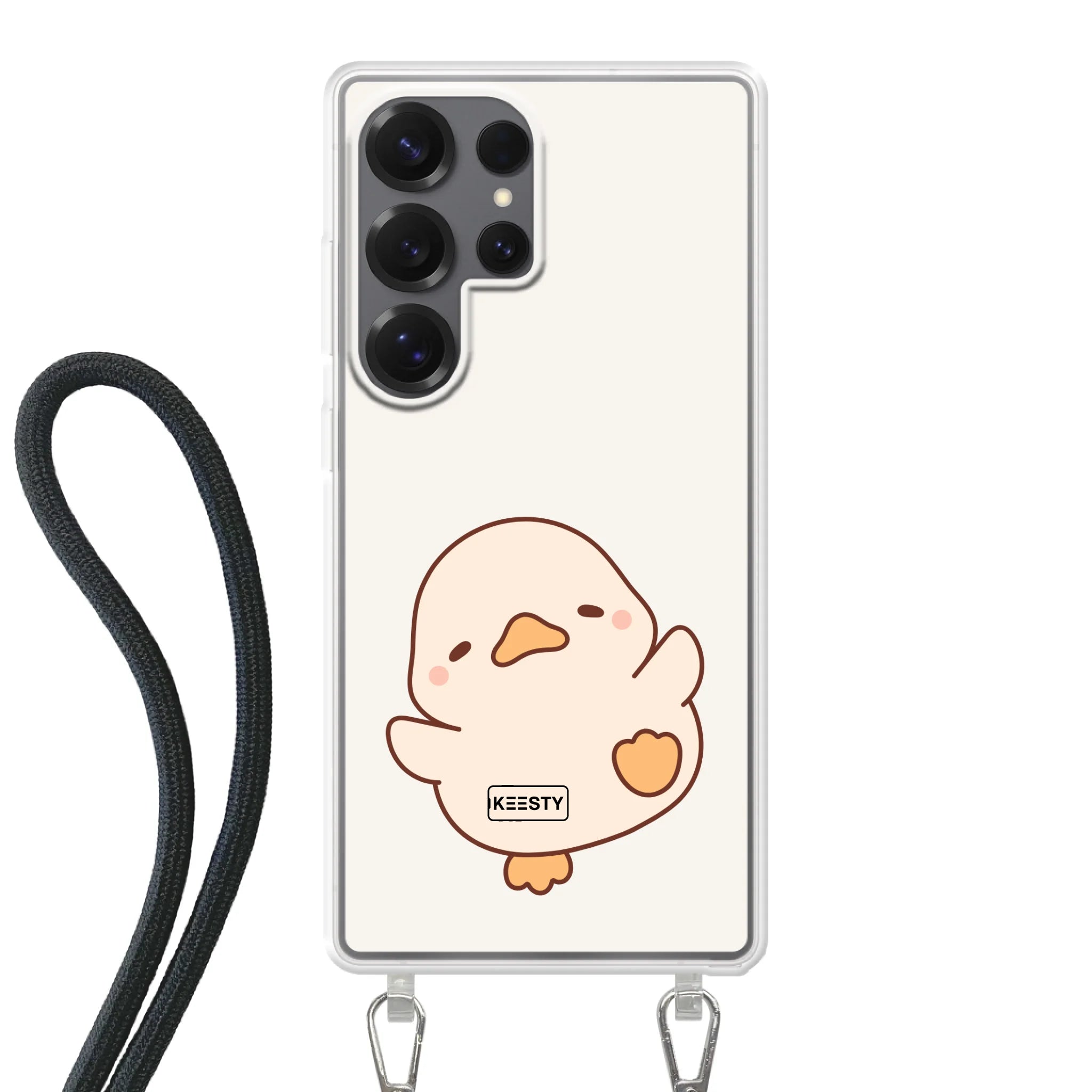 Telefoonhoesje Met Foto - Eend leuk - Hoesje met koord