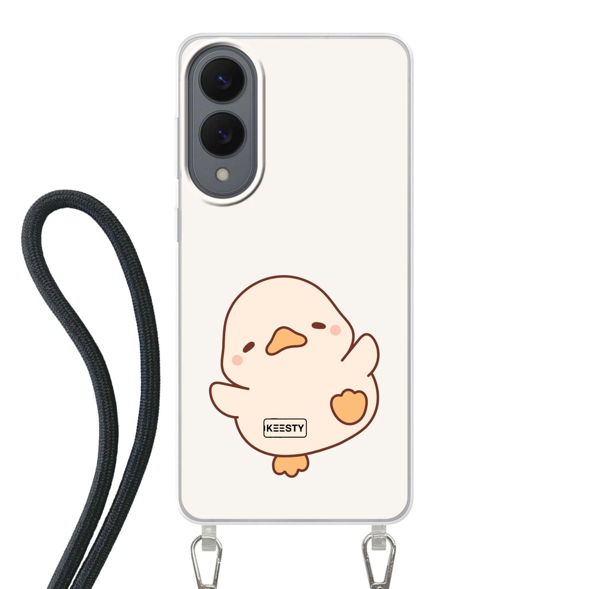 Telefoonhoesje Met Foto - Eend leuk - Hoesje met koord