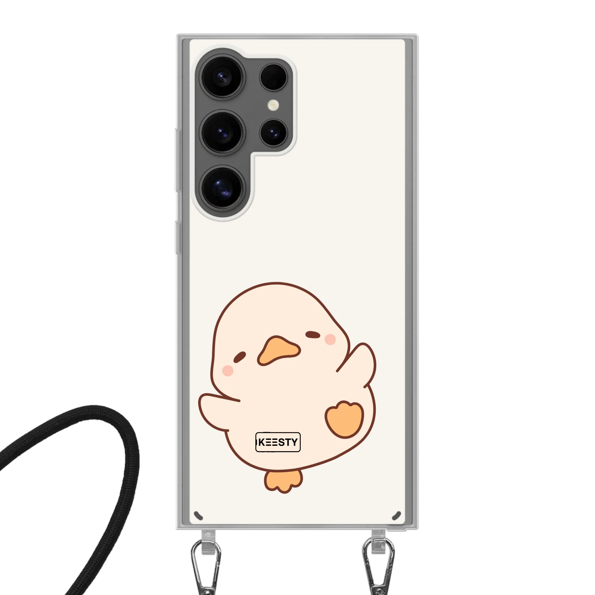 Telefoonhoesje Met Foto - Eend leuk - Hoesje met koord