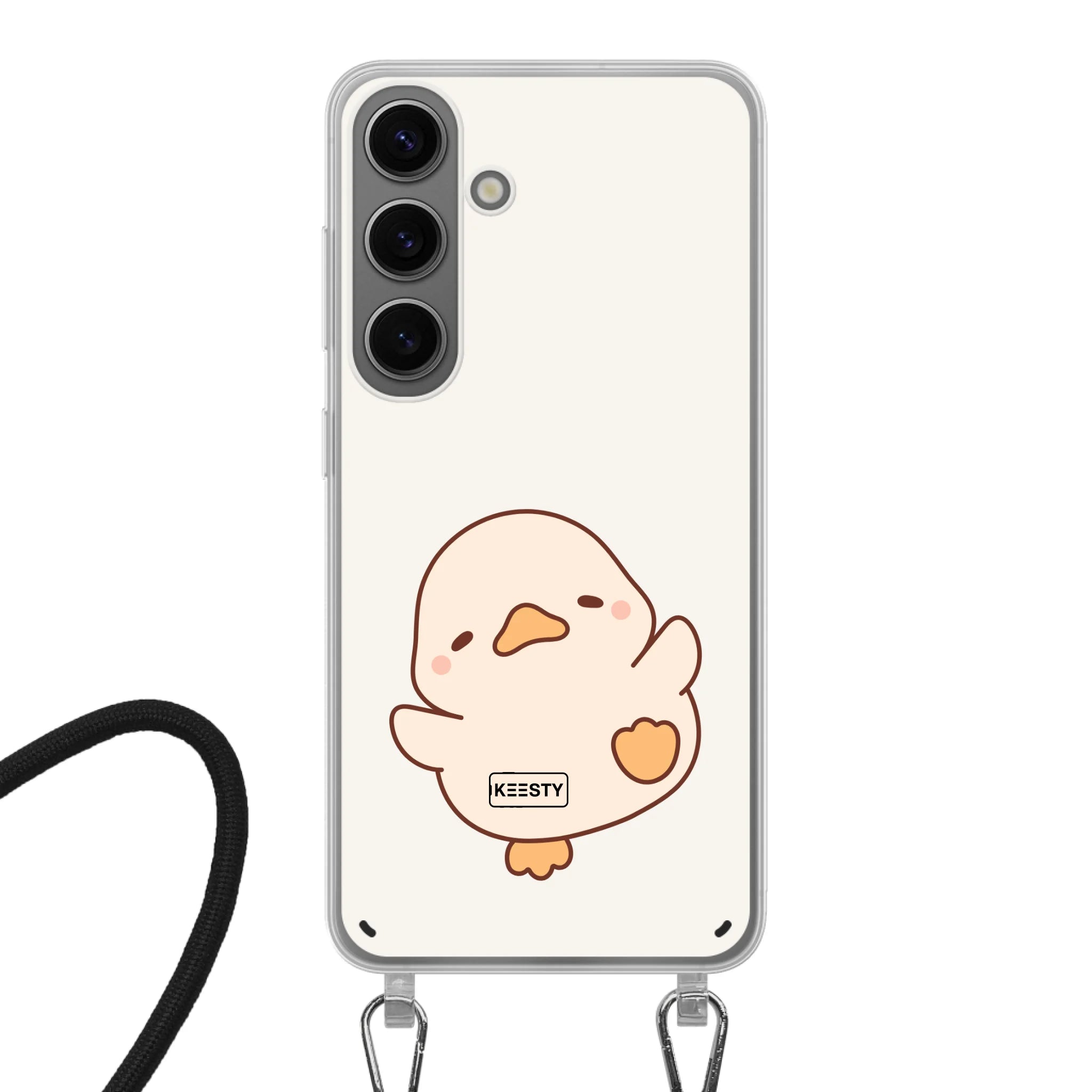 Telefoonhoesje Met Foto - Eend leuk - Hoesje met koord