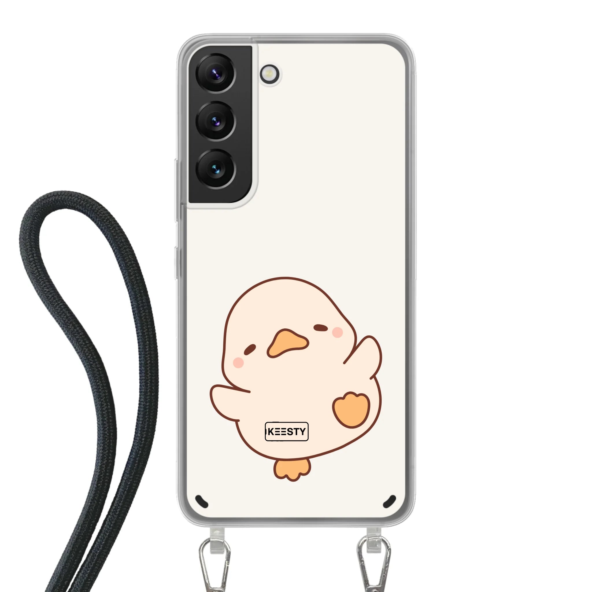 Telefoonhoesje Met Foto - Eend leuk - Hoesje met koord