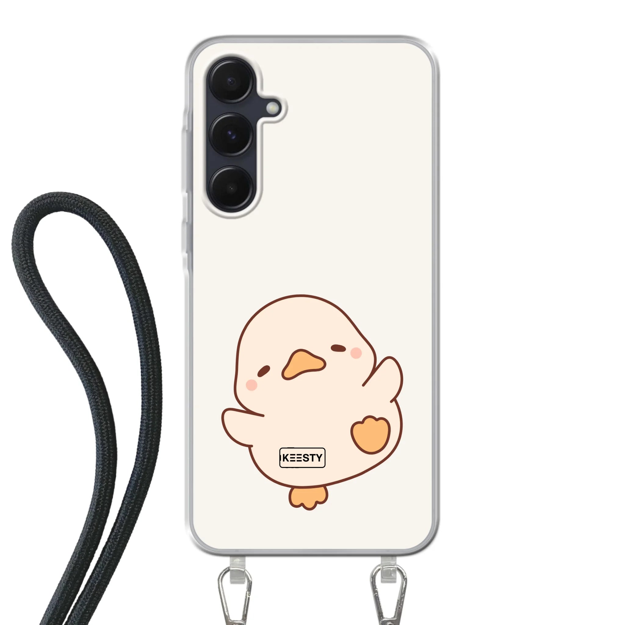 Telefoonhoesje Met Foto - Eend leuk - Hoesje met koord