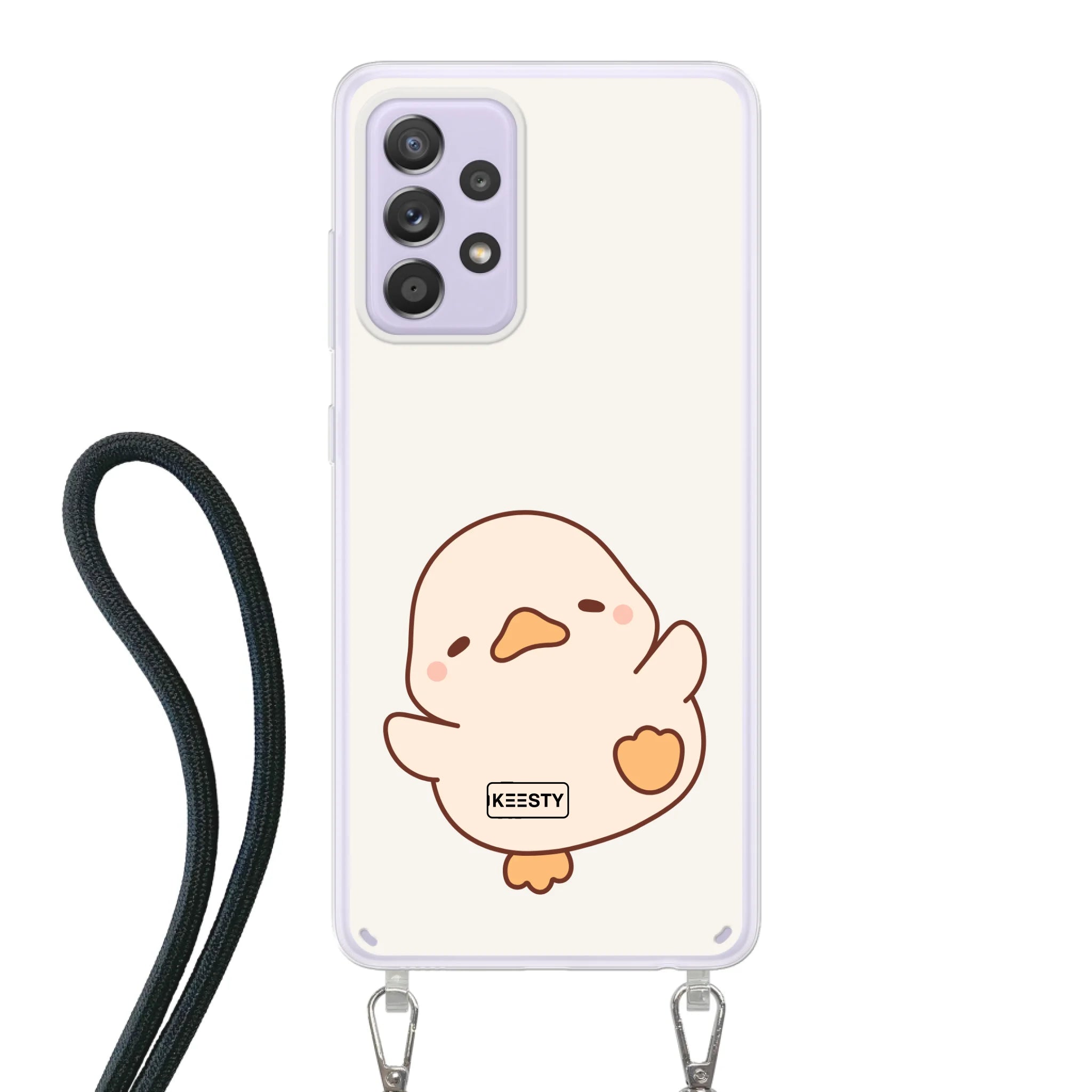 Telefoonhoesje Met Foto - Eend leuk - Hoesje met koord