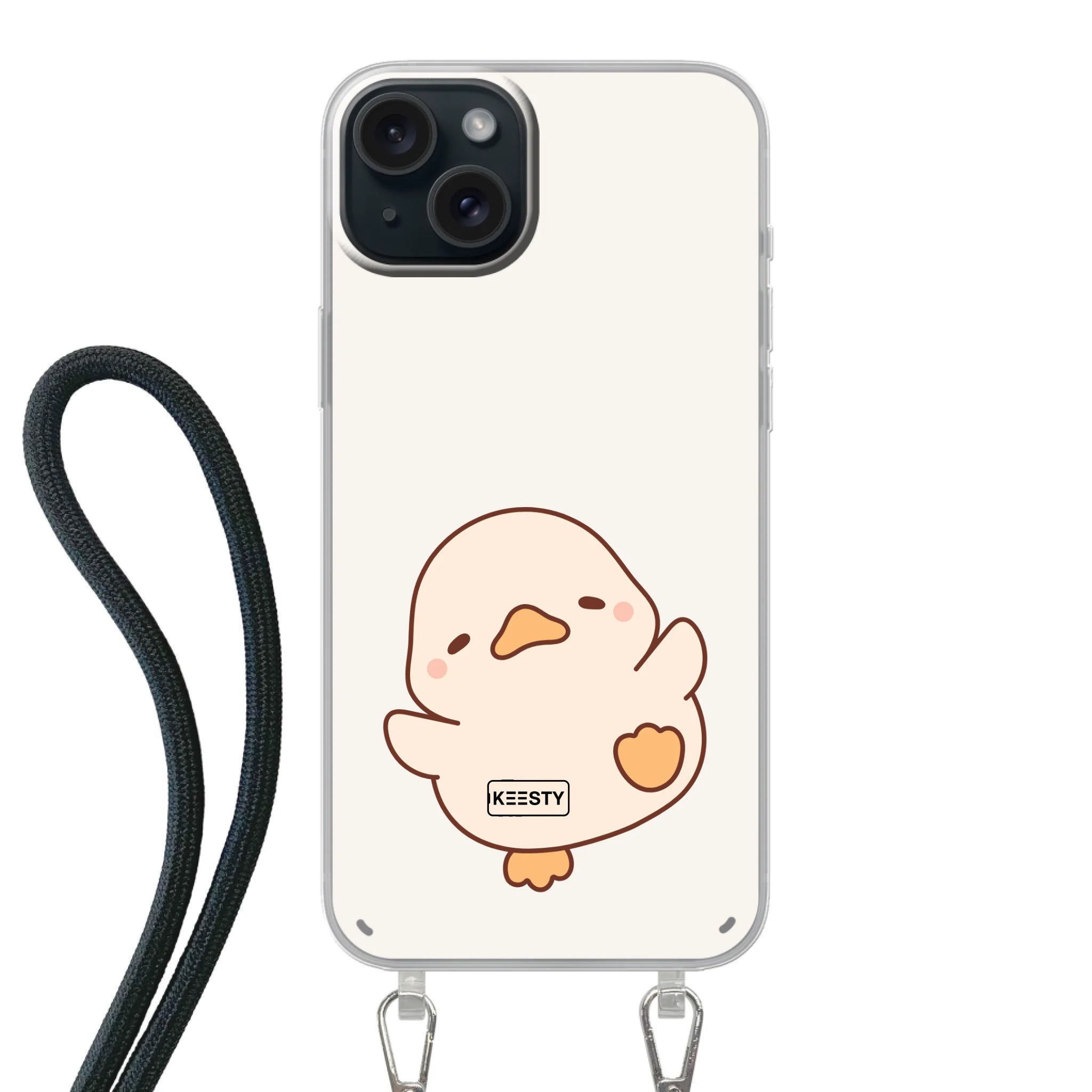 Telefoonhoesje Met Foto - Eend leuk - Hoesje met koord