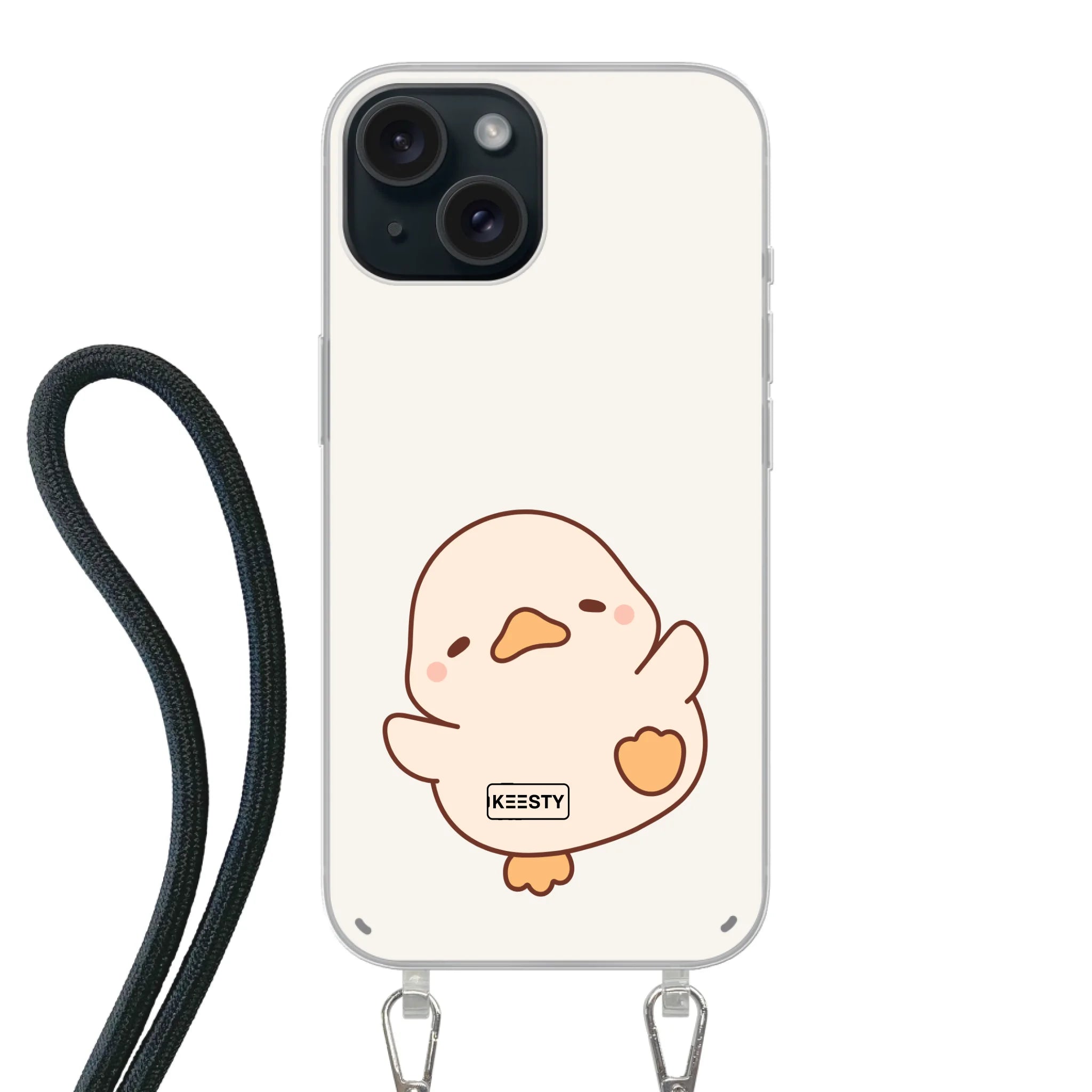 Telefoonhoesje Met Foto - Eend leuk - Hoesje met koord