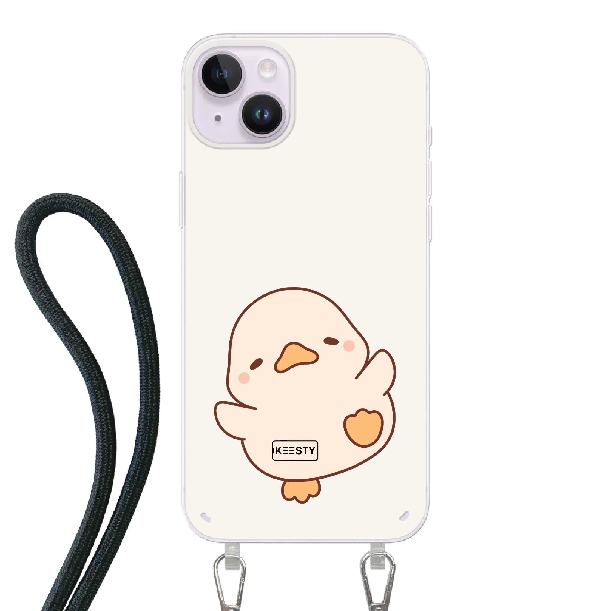 Telefoonhoesje Met Foto - Eend leuk - Hoesje met koord