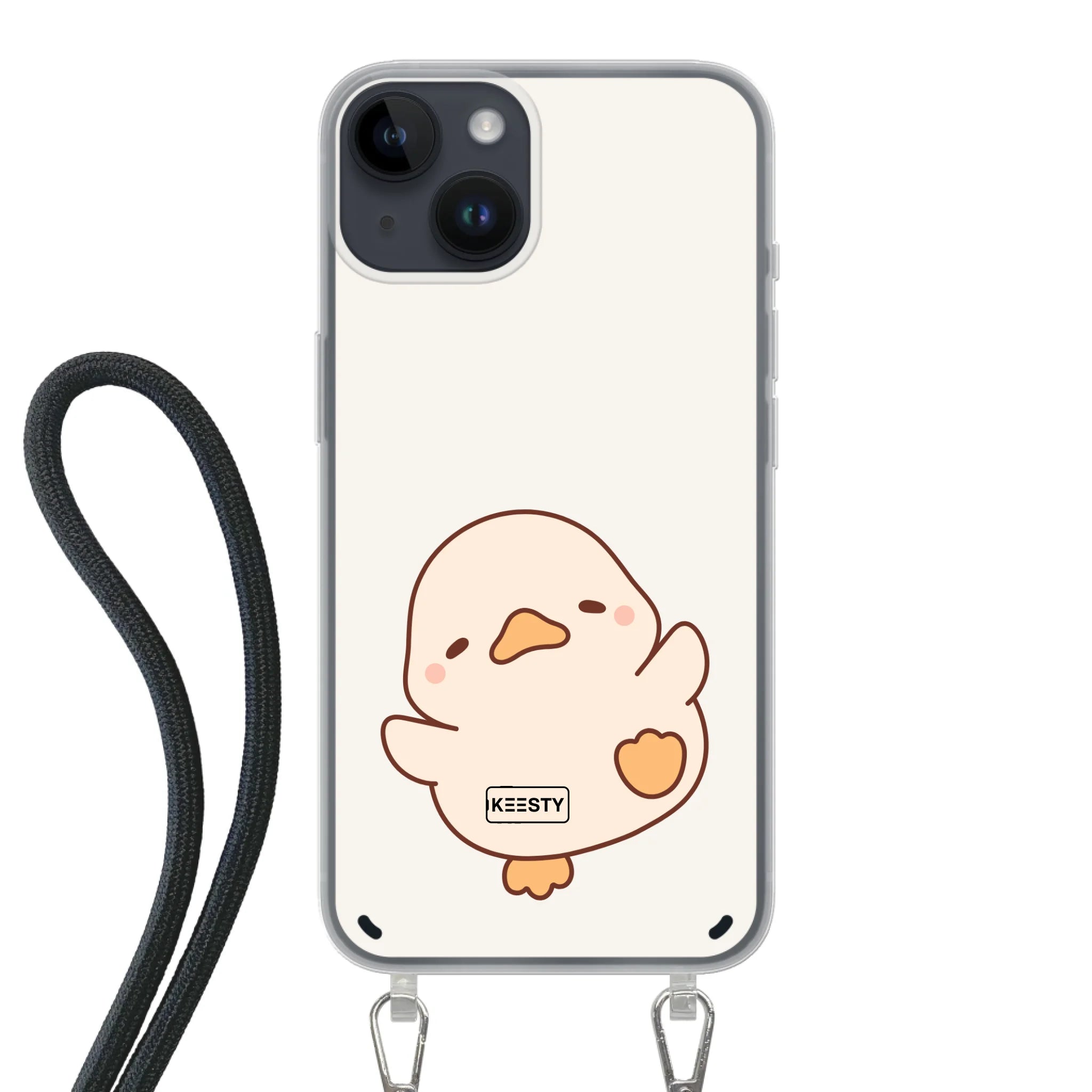 Telefoonhoesje Met Foto - Eend leuk - Hoesje met koord