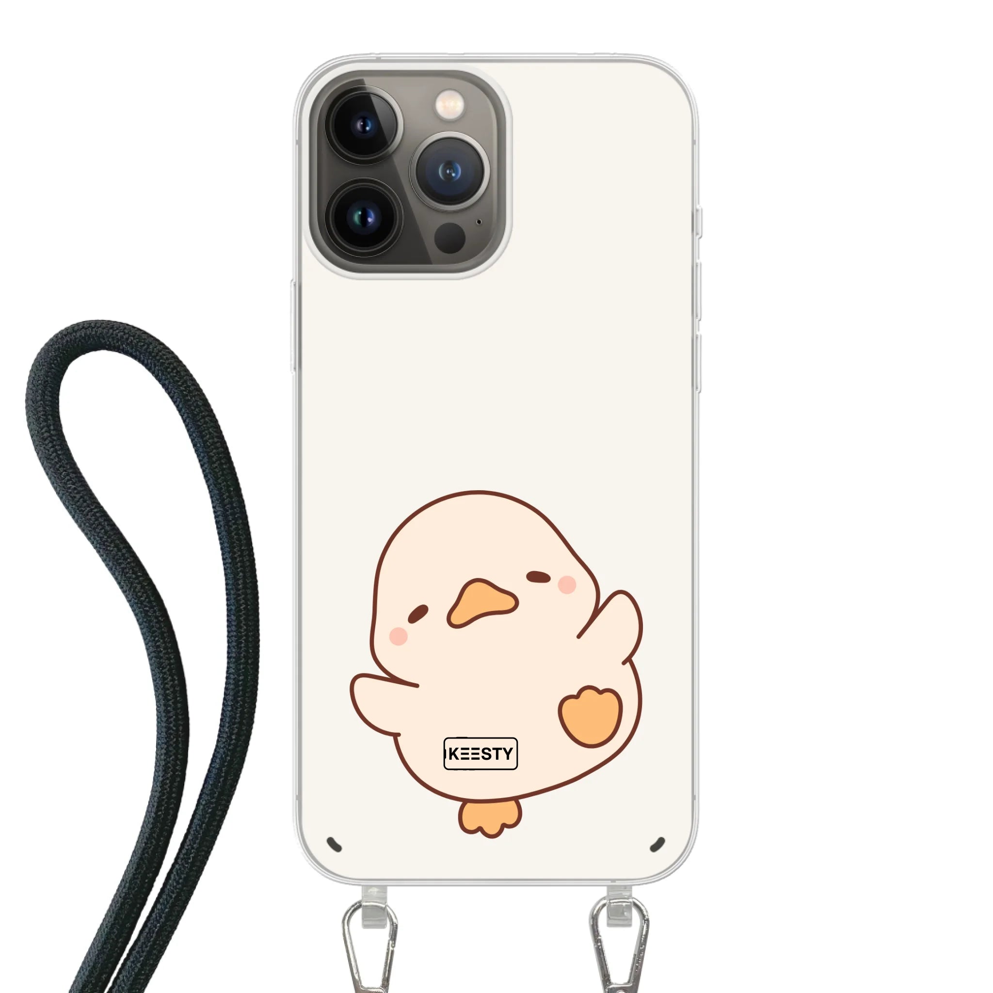 Telefoonhoesje Met Foto - Eend leuk - Hoesje met koord