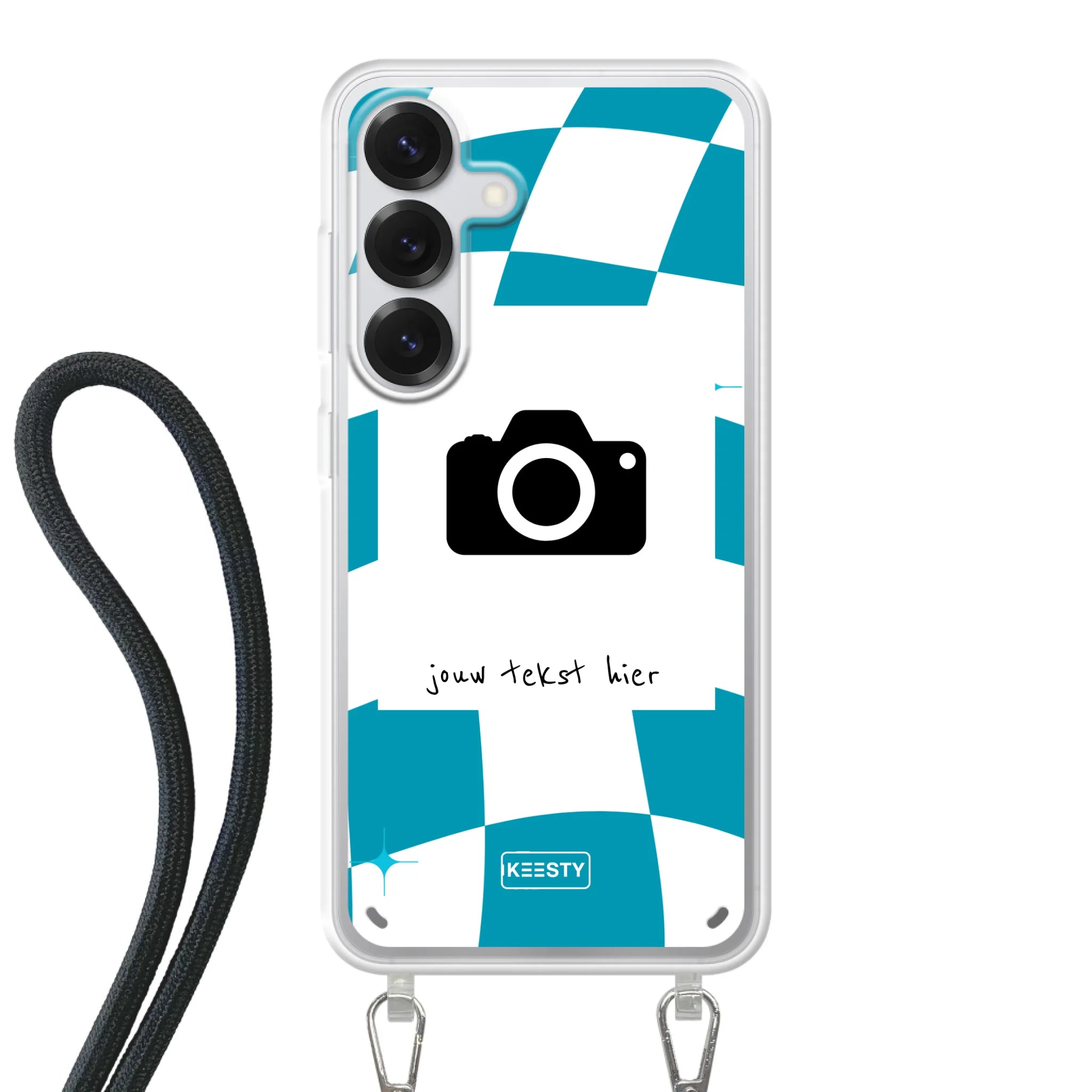 Samsung Galaxy S25 Crossbody case (back printed, transparent)