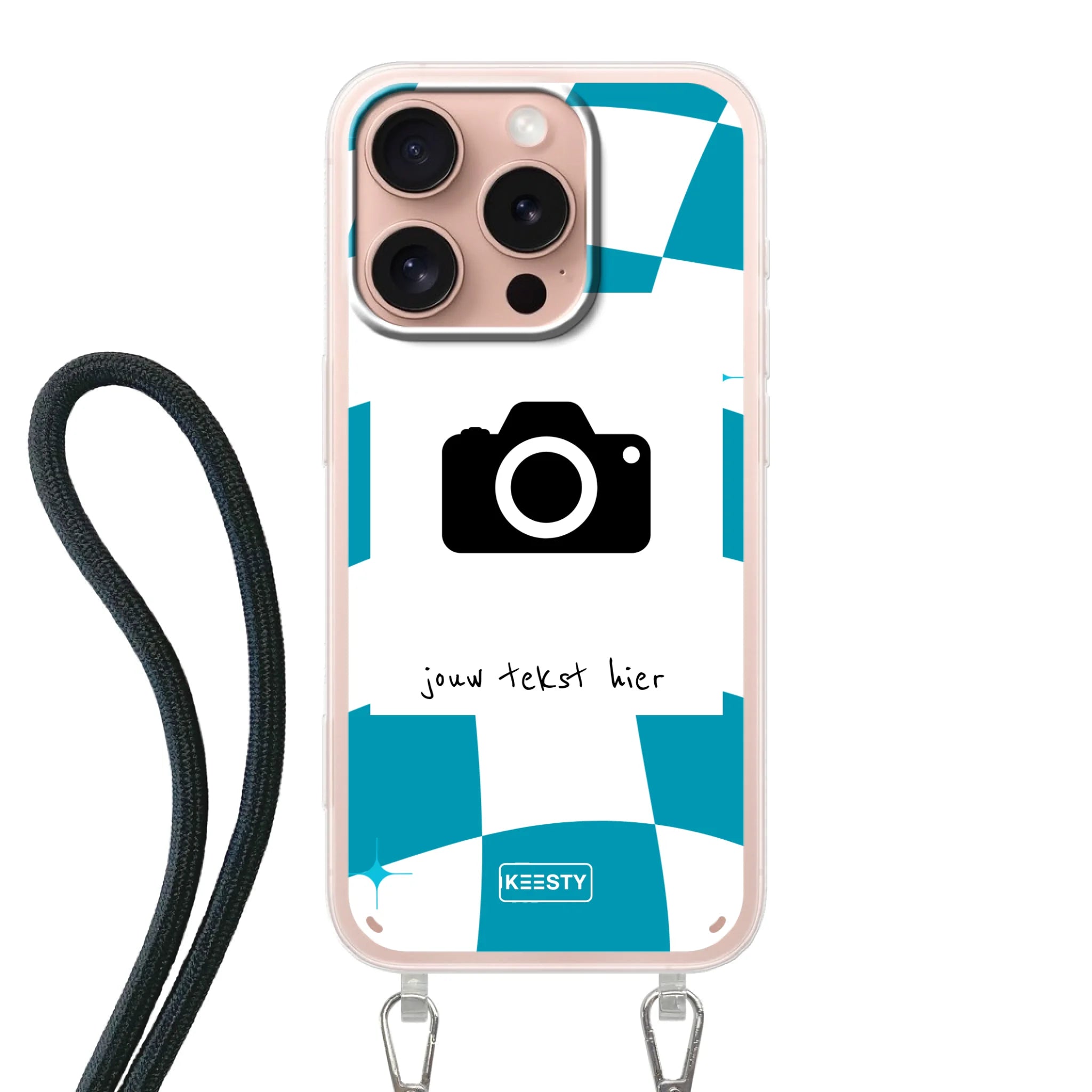 Apple iPhone 16 Pro Crossbody case (back printed, transparent)