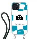 Apple iPhone 15 Crossbody case (back printed, transparent)