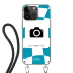 Apple iPhone 14 Pro Max Crossbody case (back printed, transparent)