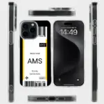 Telefoonhoesje ontwerpen vliegticket soft iPhone 16 5