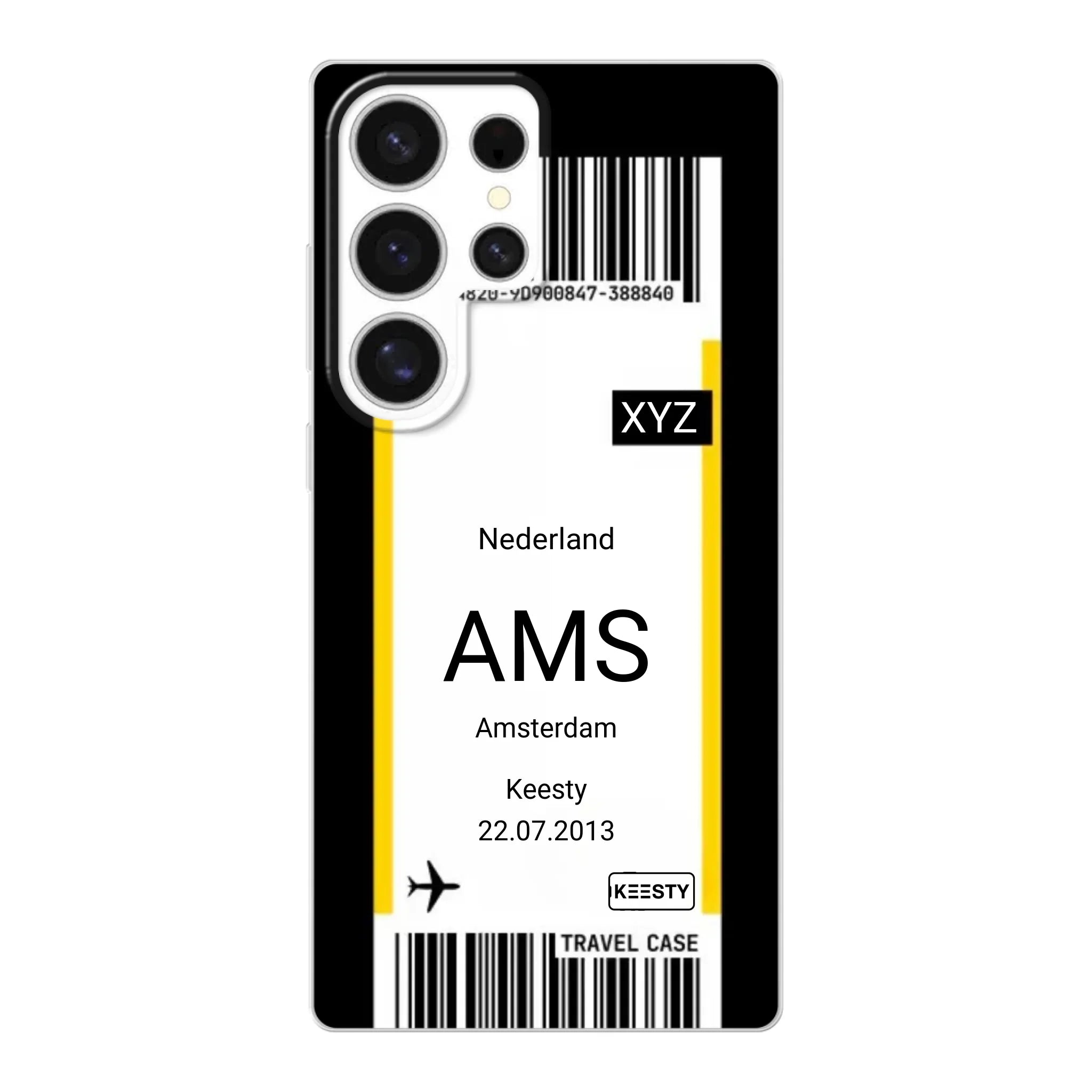 Eigen hoesje maken - Vliegticket - Soft hoesje