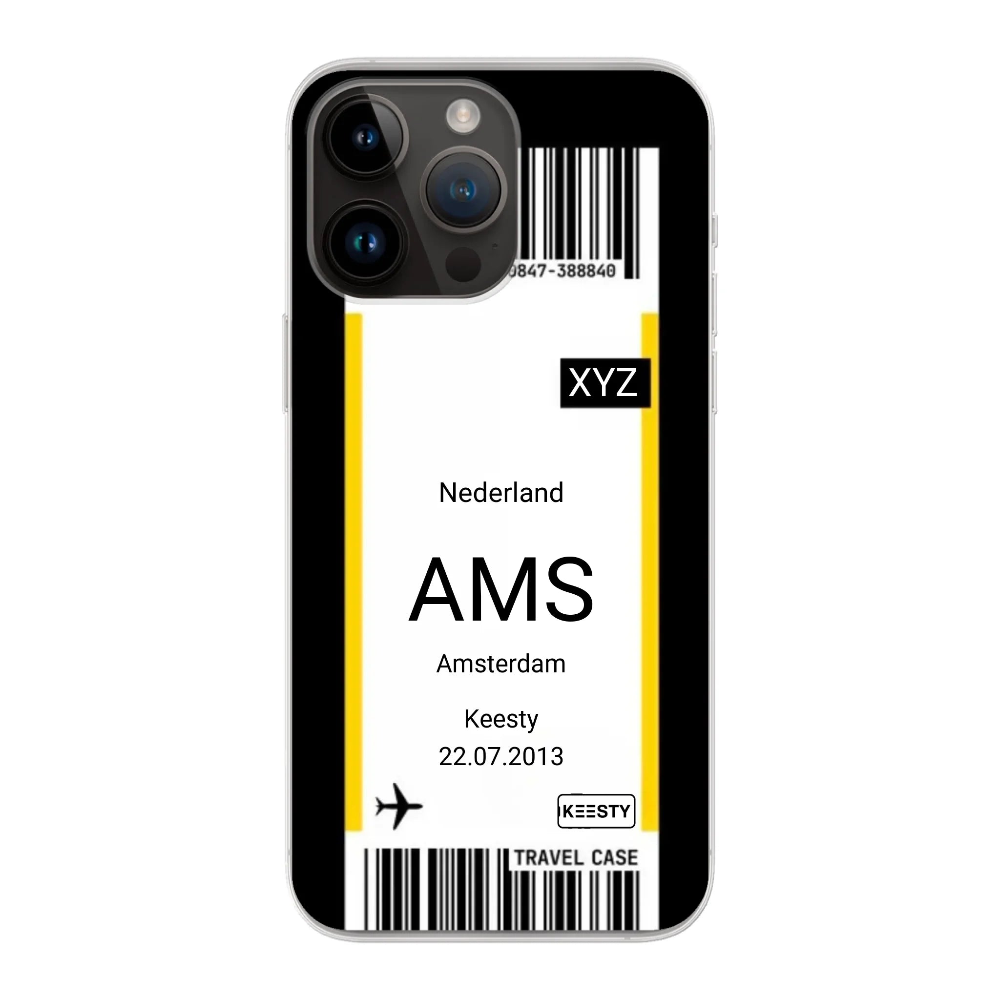 Eigen hoesje maken - Vliegticket - Soft hoesje