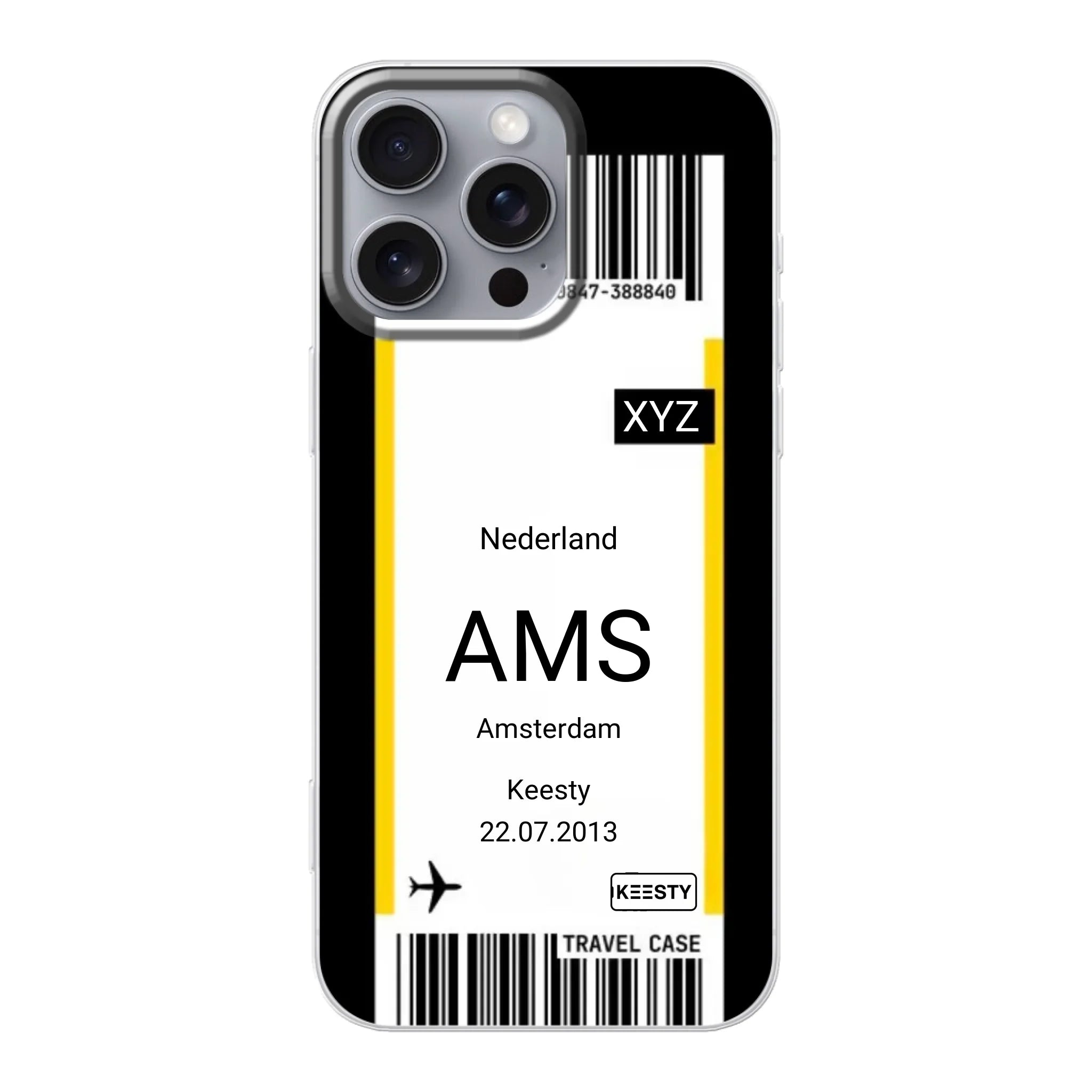 Eigen hoesje maken - Vliegticket - Soft hoesje