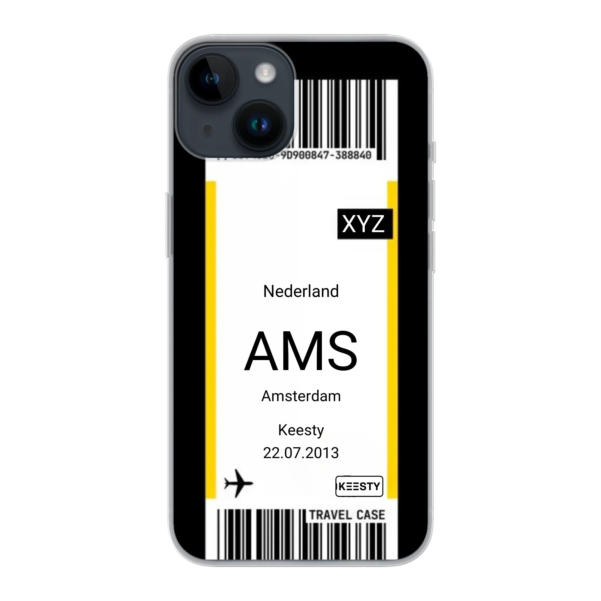 Eigen hoesje maken - Vliegticket - Soft hoesje