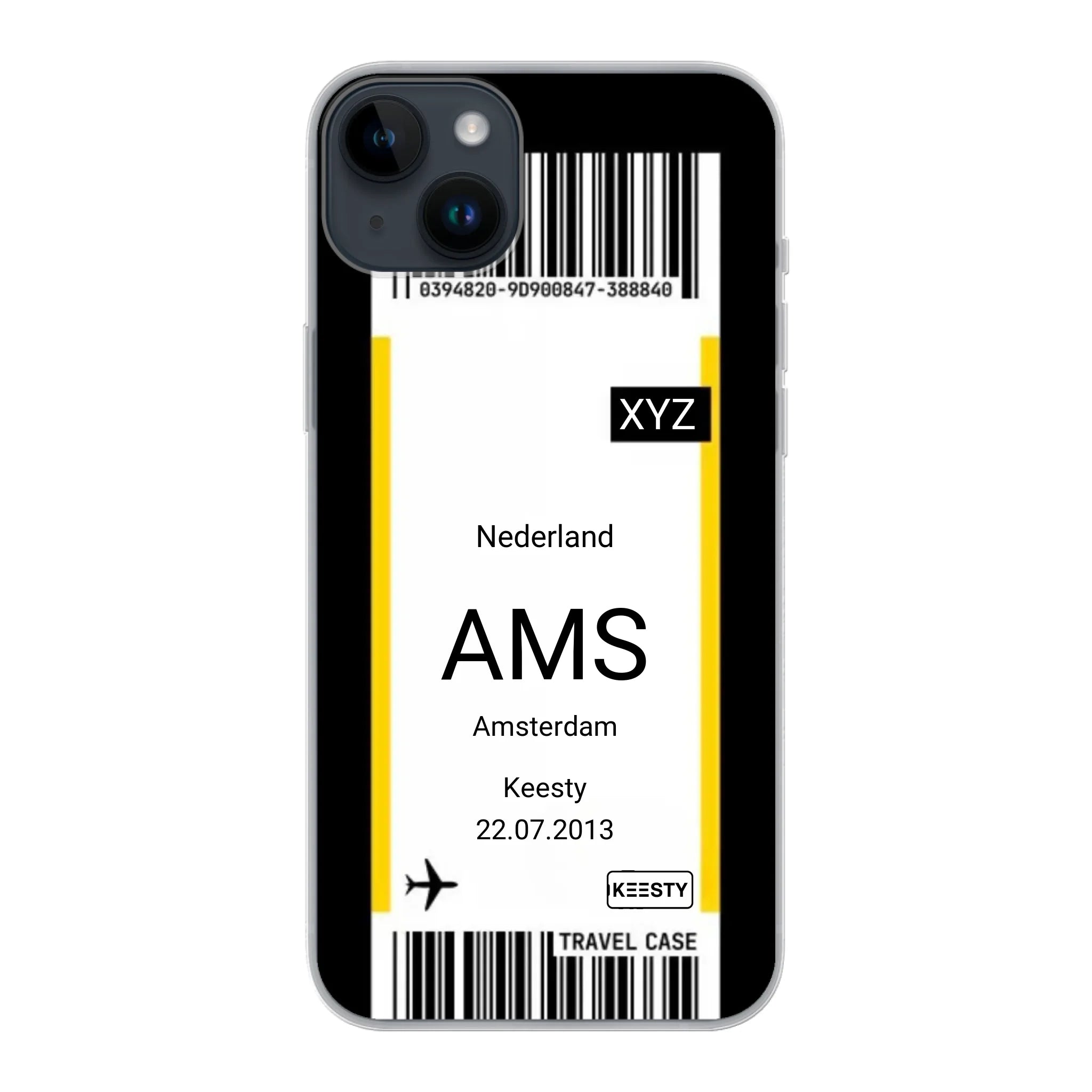 Eigen hoesje maken - Vliegticket - Soft hoesje