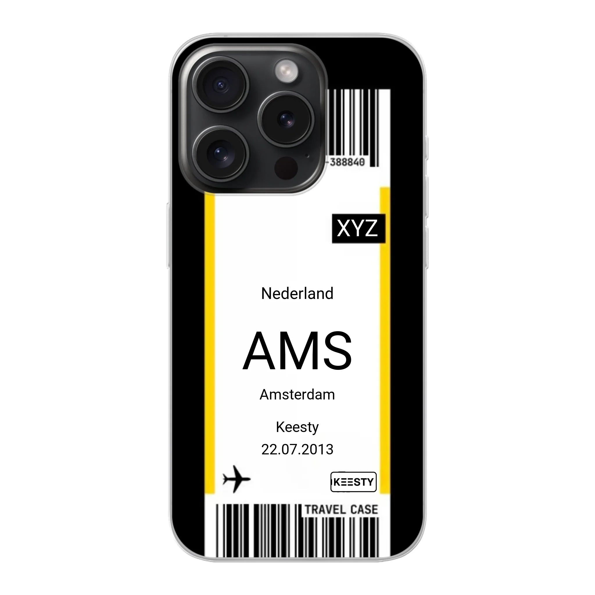 Eigen hoesje maken - Vliegticket - Soft hoesje