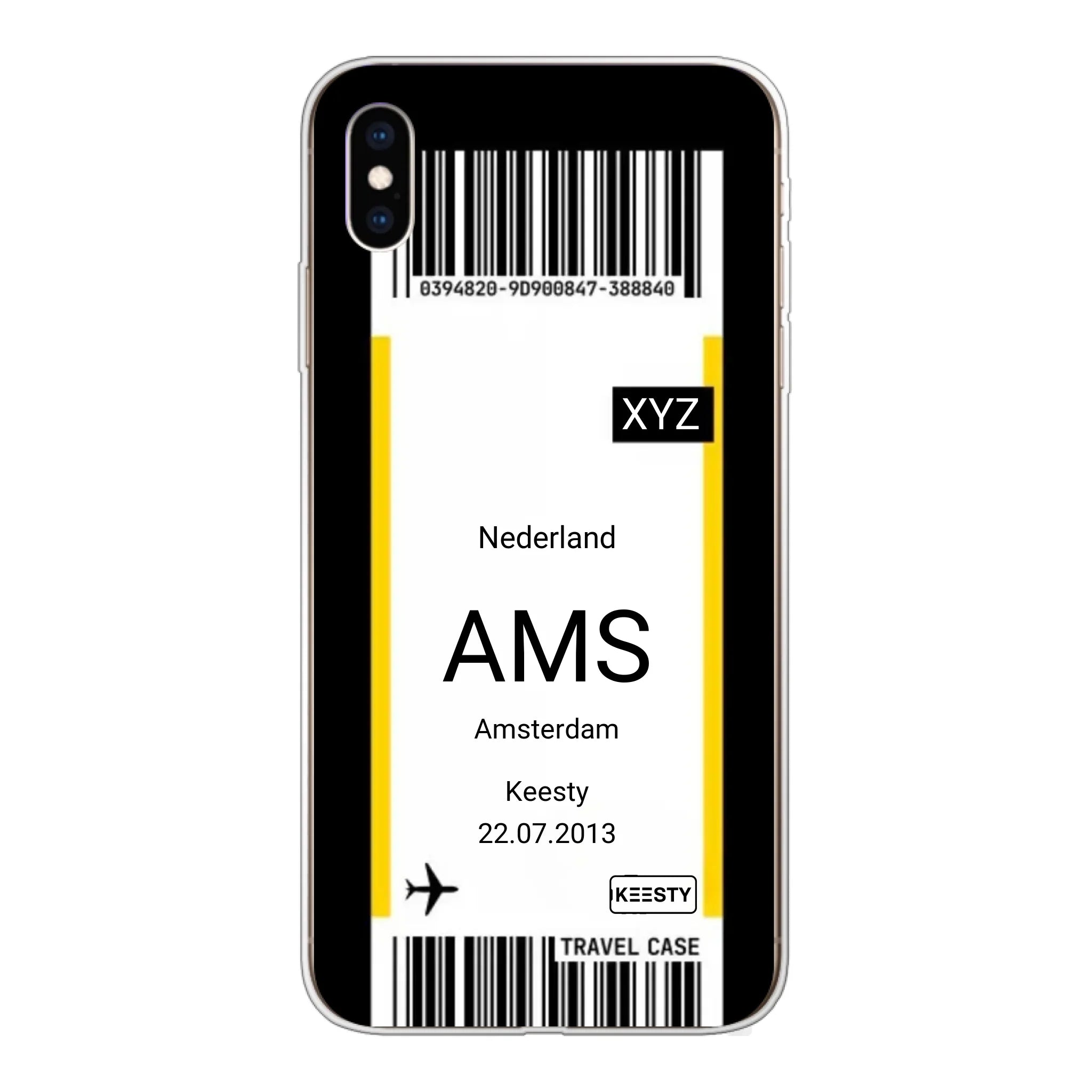 Eigen hoesje maken - Vliegticket - Soft hoesje