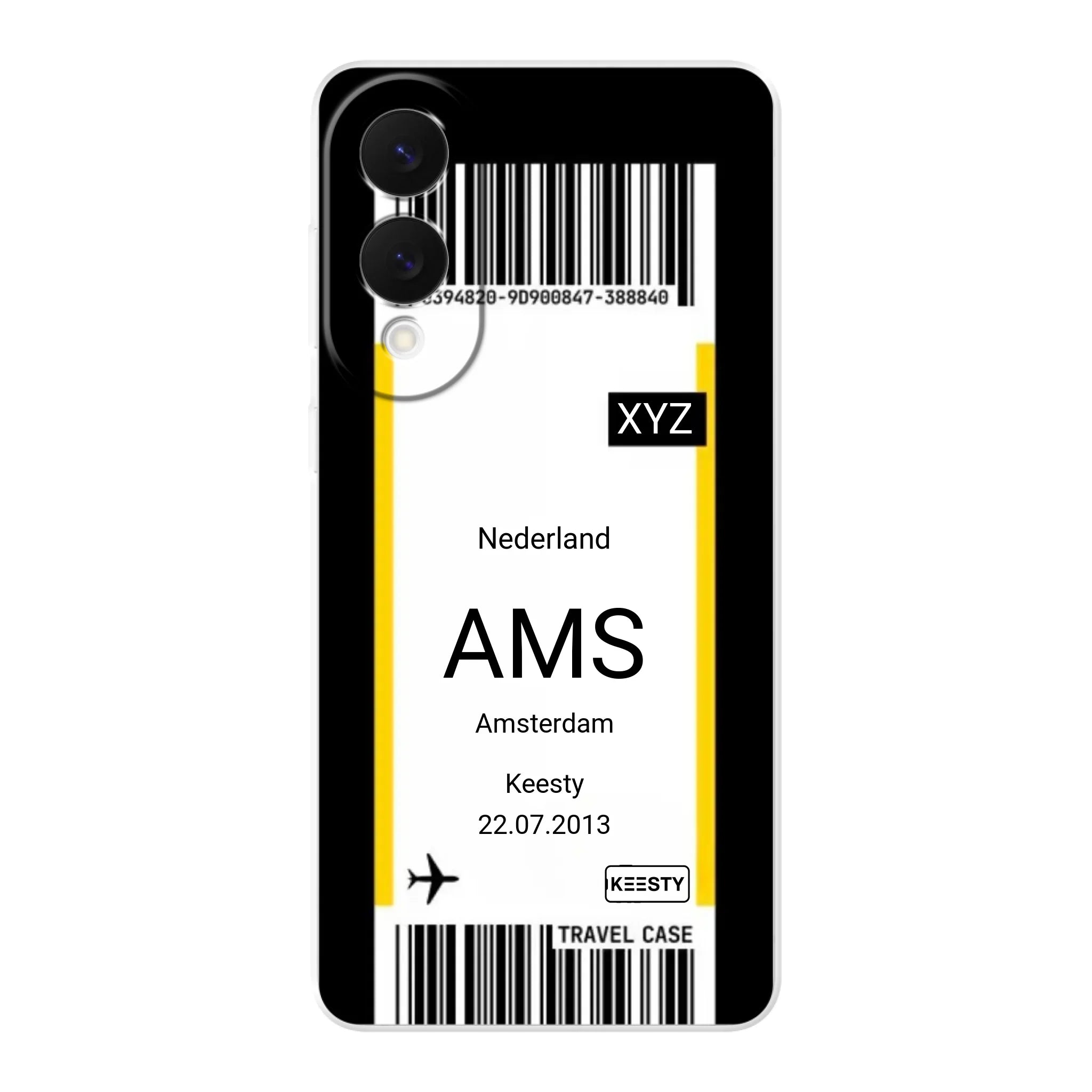 Eigen hoesje maken - Vliegticket - Soft hoesje