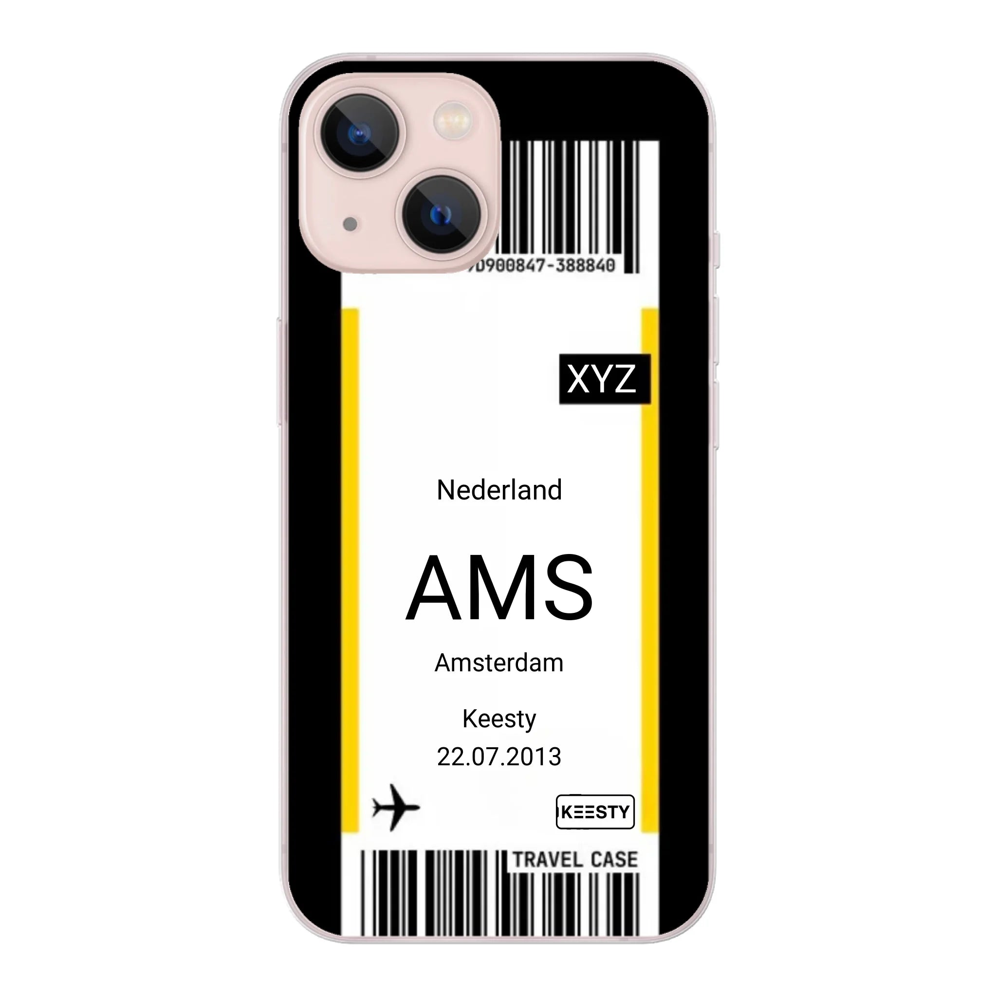 Eigen hoesje maken - Vliegticket - Soft hoesje