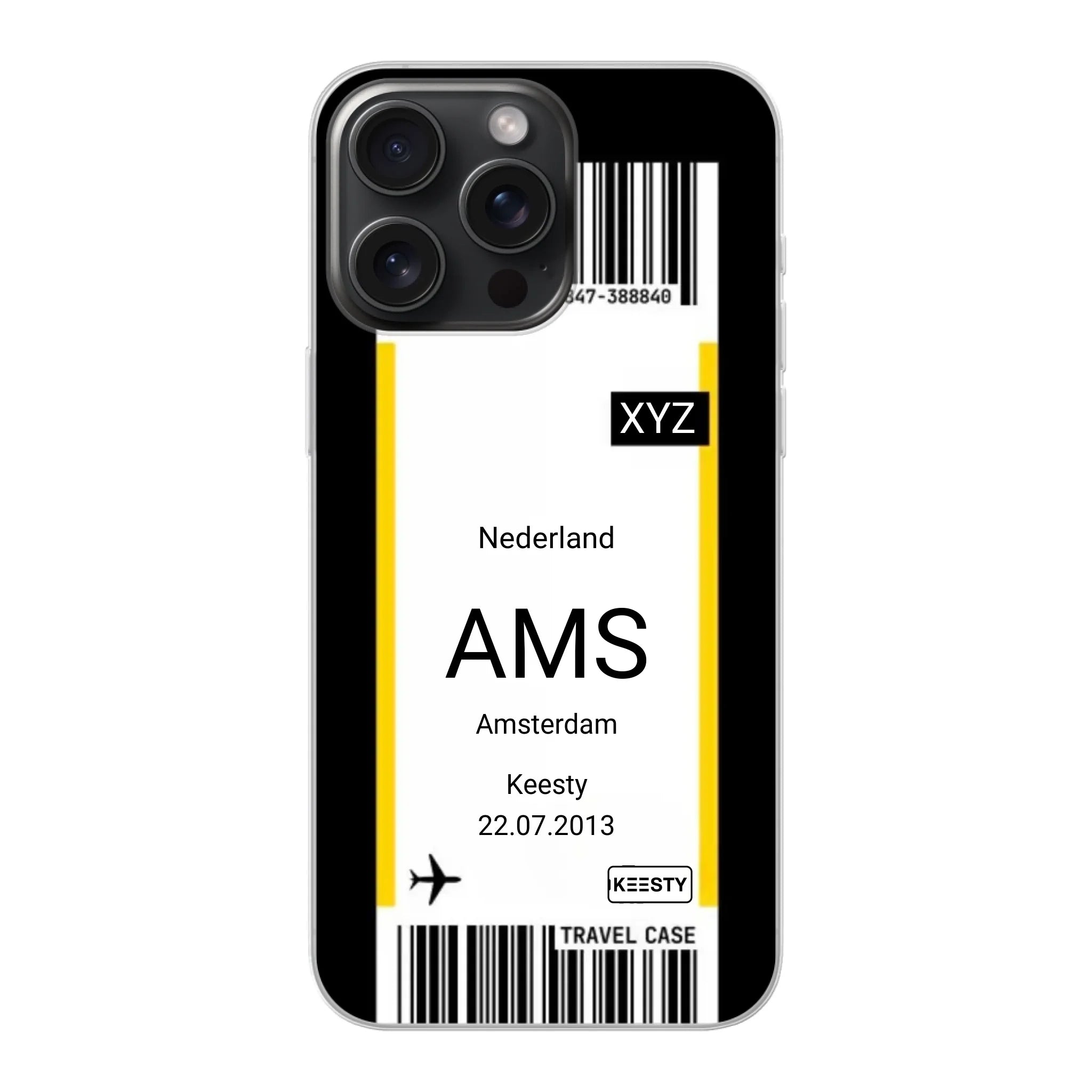 Eigen hoesje maken - Vliegticket - Soft hoesje