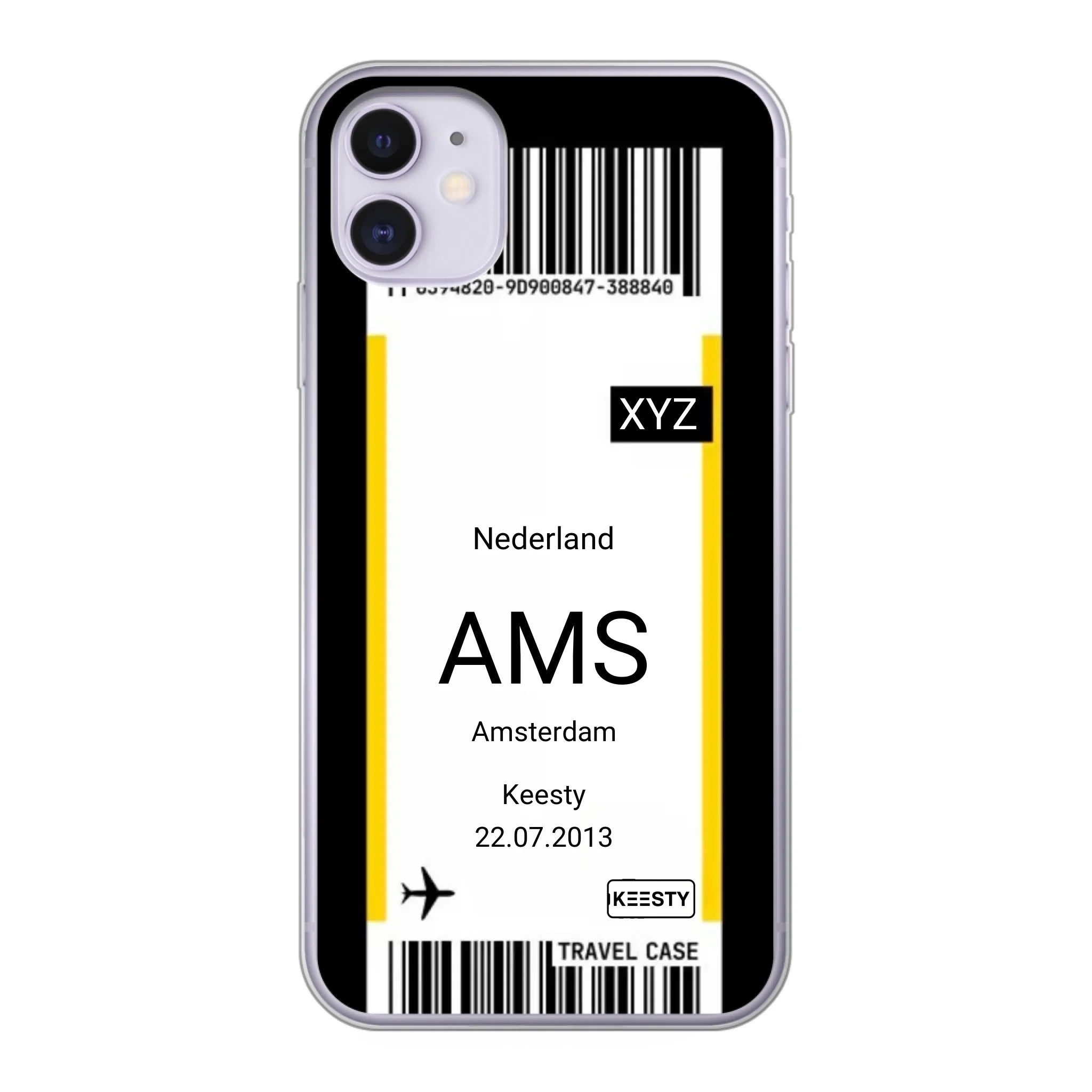 Eigen hoesje maken - Vliegticket - Soft hoesje