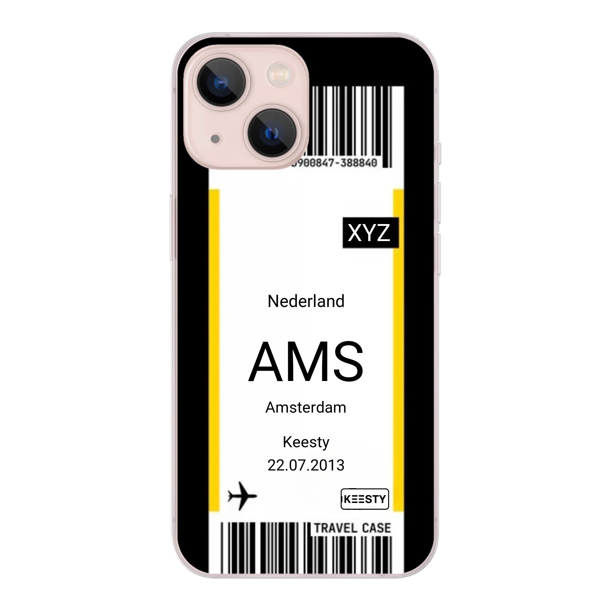 Eigen hoesje maken - Vliegticket - Soft hoesje