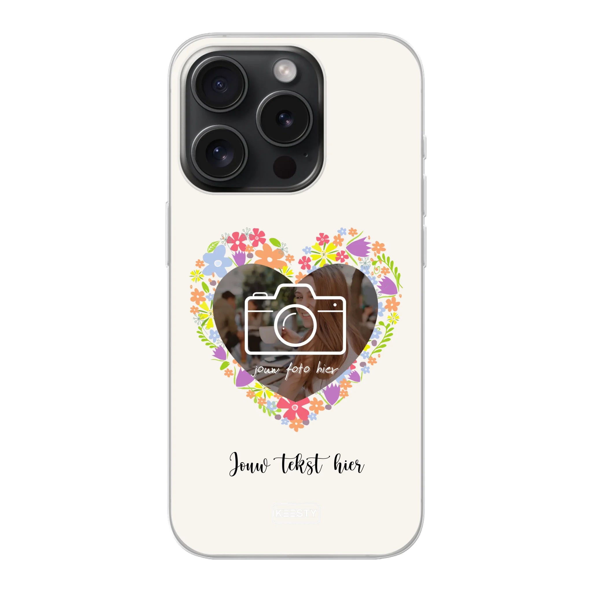 Telefoonhoesje Met Foto - Floral - Soft hoesje