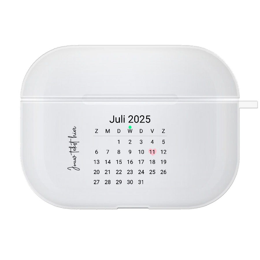 Airpods ontwerpen Naam en datum zwart