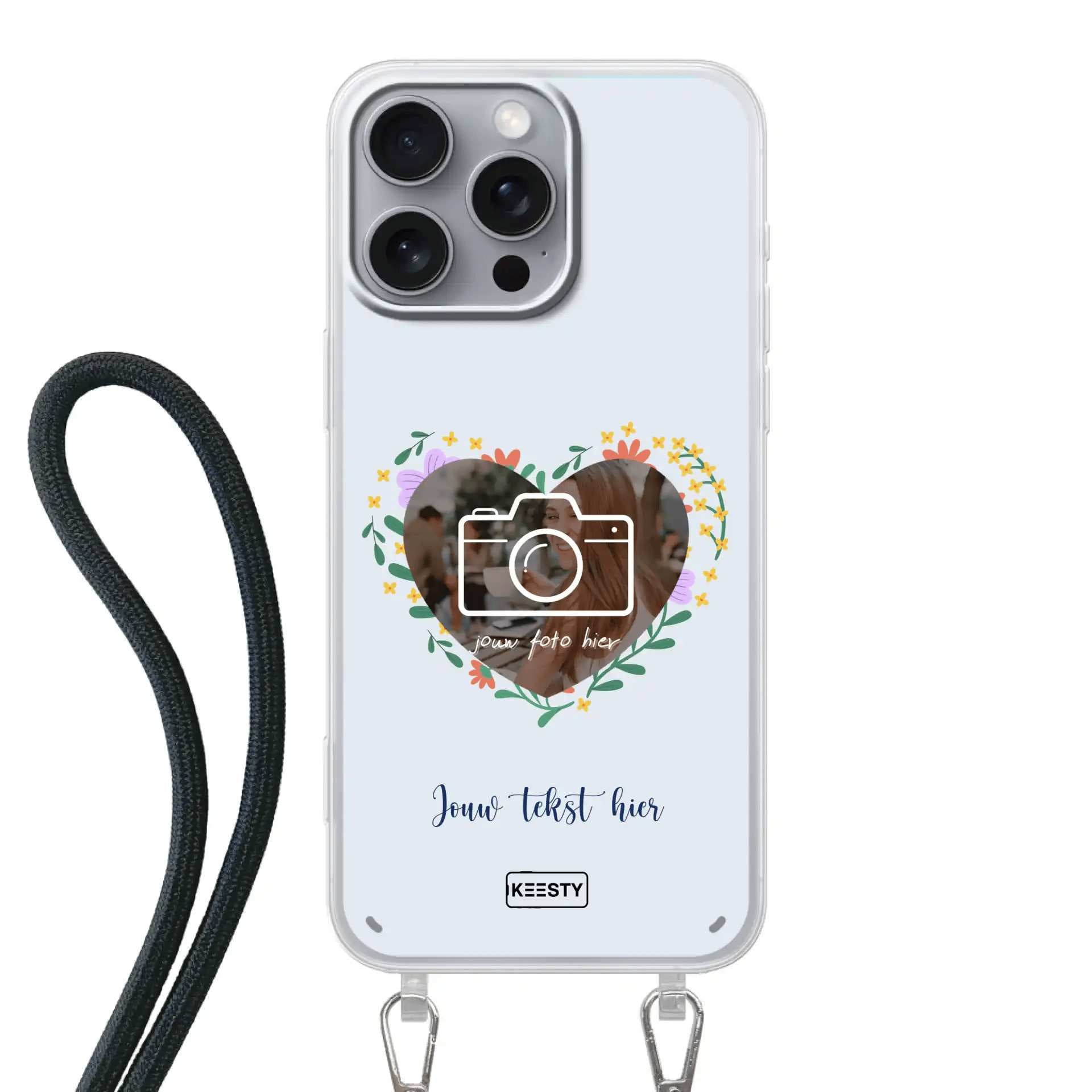 Telefoonhoesje Maken - Floral 4 - Hoesje met koord