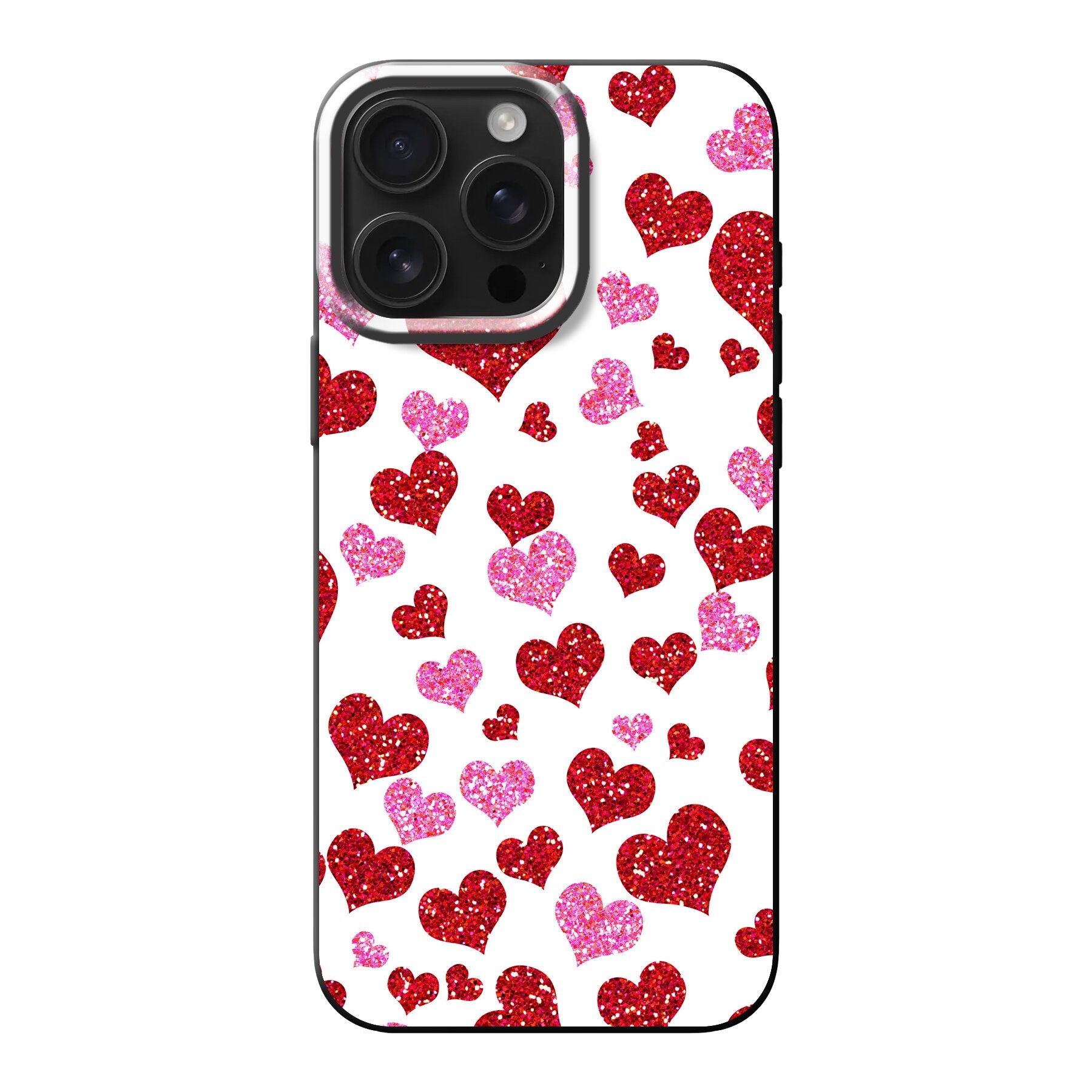 Telefoonhoesje maken glitter hartjes