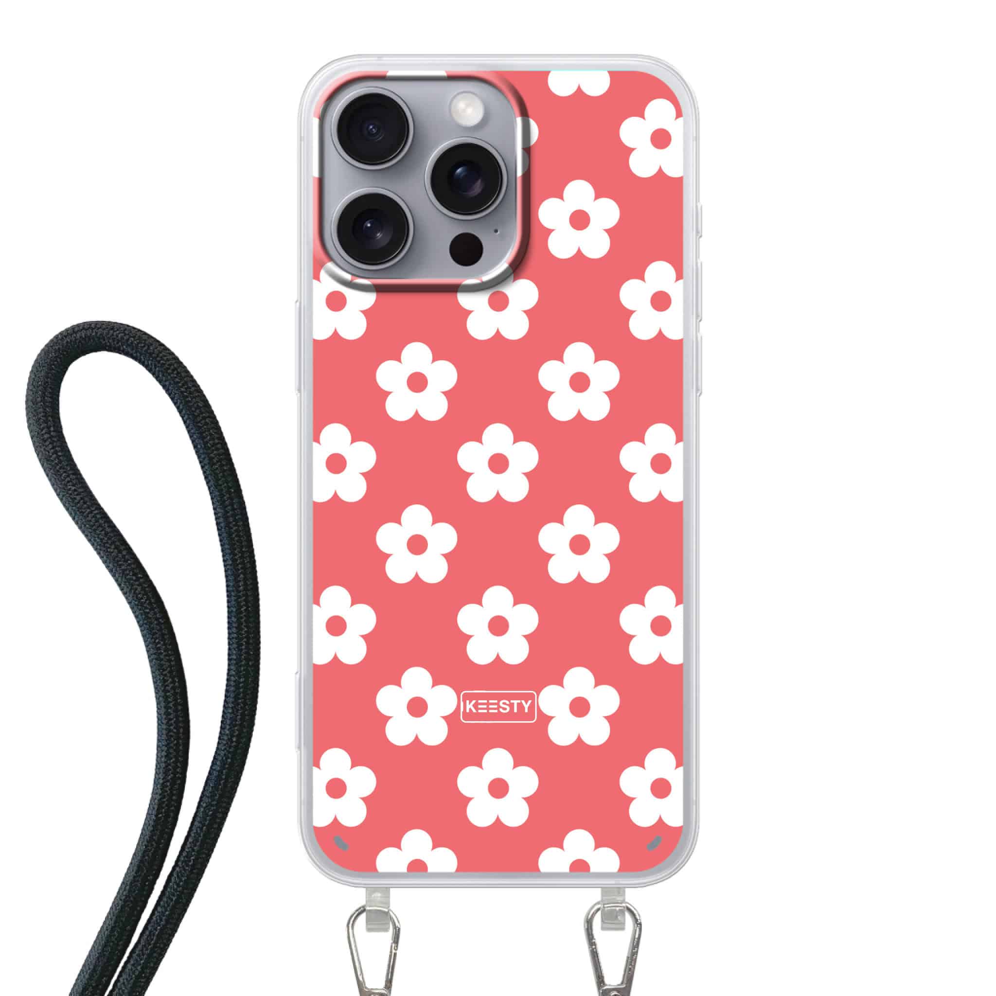 Telefoonhoesje Maken - Bloemen - Hoesje met koord