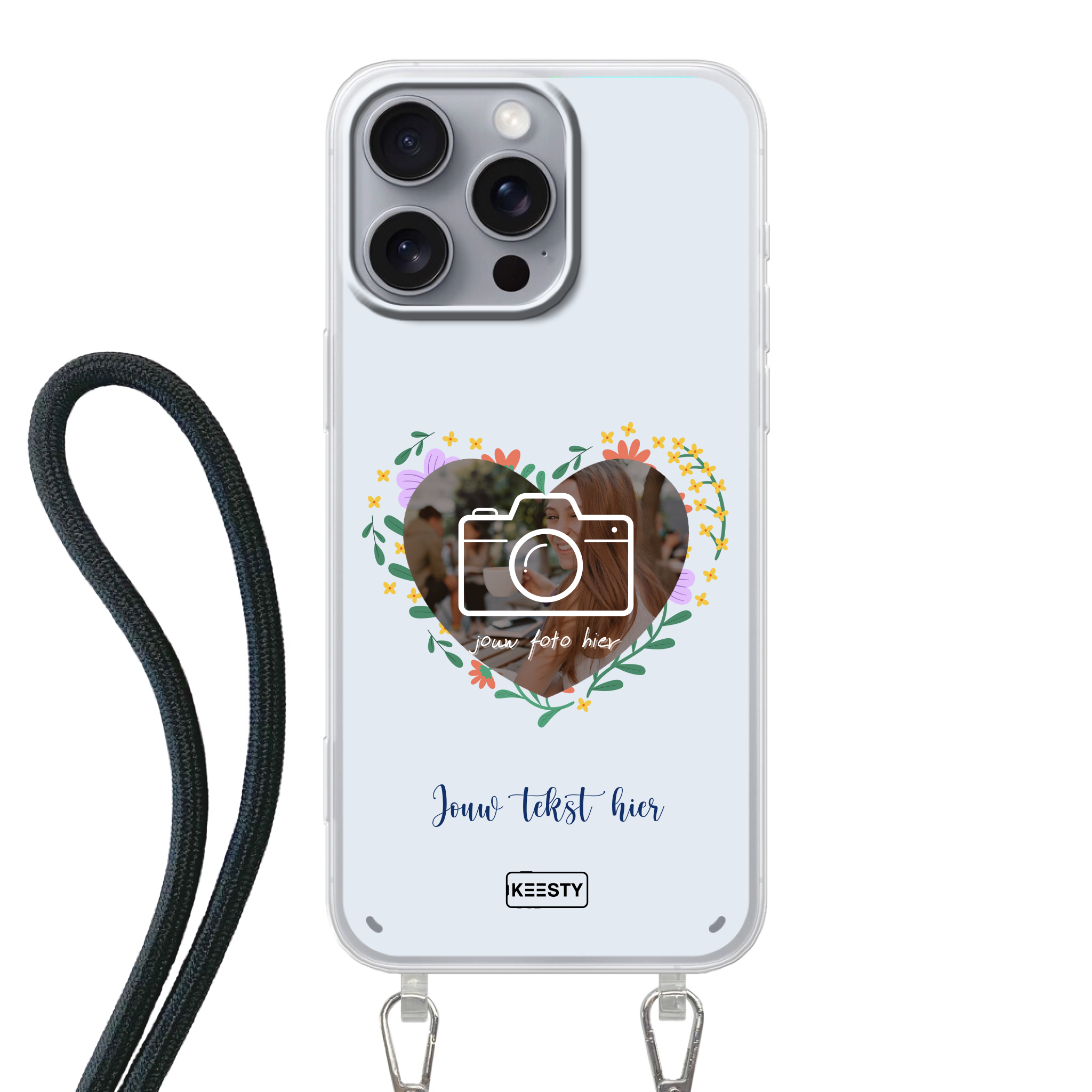 Telefoonhoesje Maken - Floral 4 - Hoesje met koord