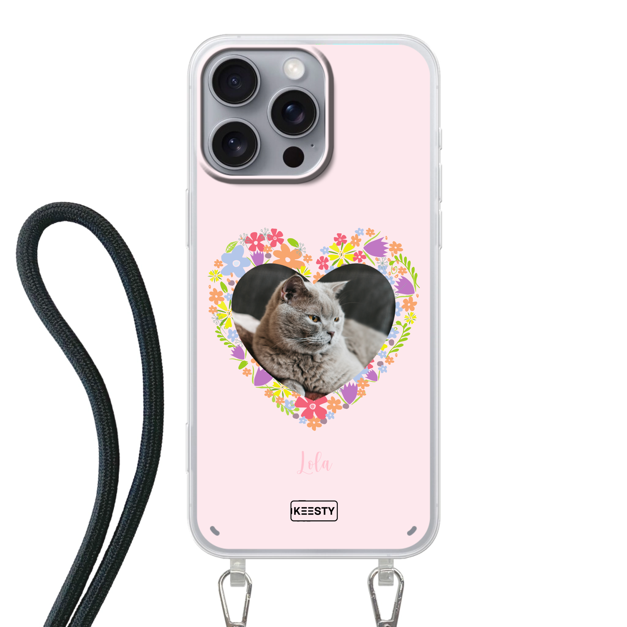 Telefoonhoesje Maken - Floral 4 - Hoesje met koord