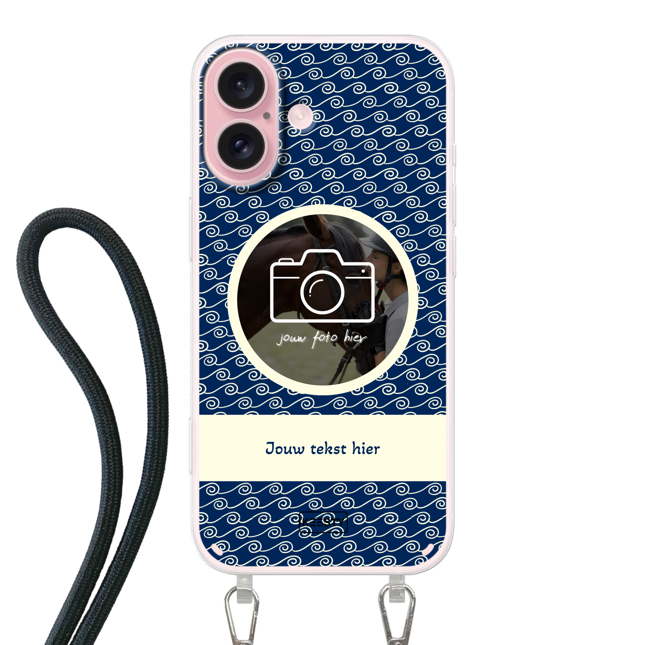 Telefoonhoesje ontwerpen koord waves 1