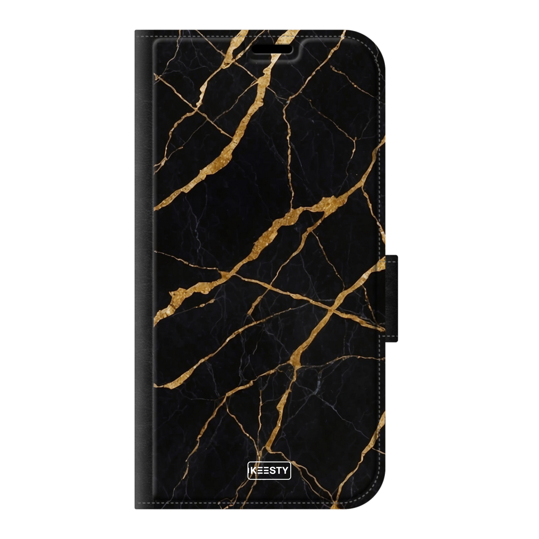 Telefoonhoesje ontwerpen met PortemonneeMarble Black Apple iPhone 11 Pro Max